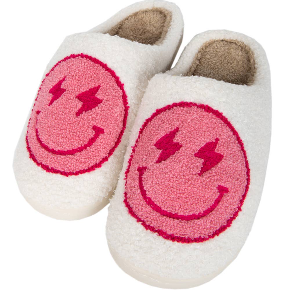 'Happy' Smiley Face Slippers