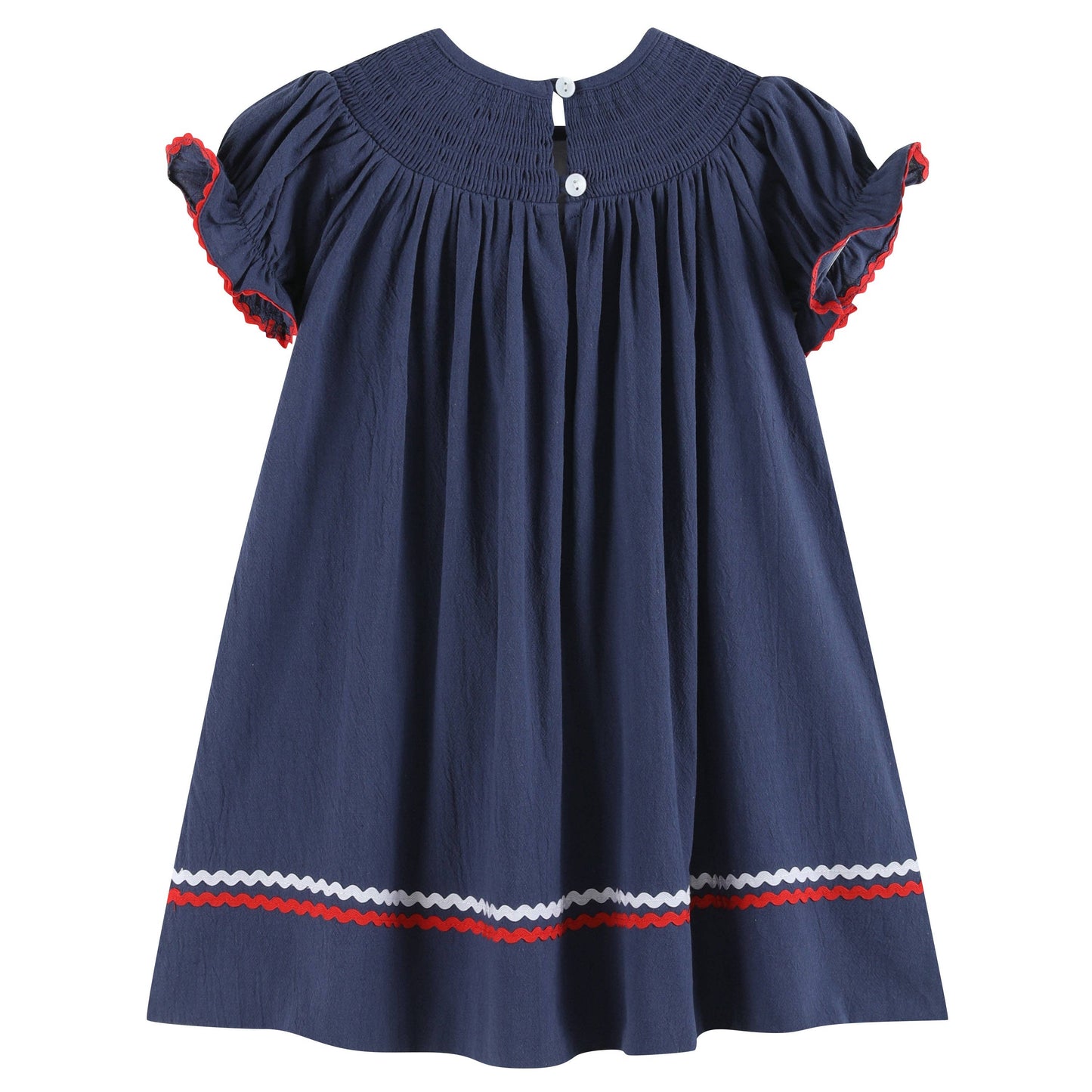 Navy Blue Santa Smocked Outfits
