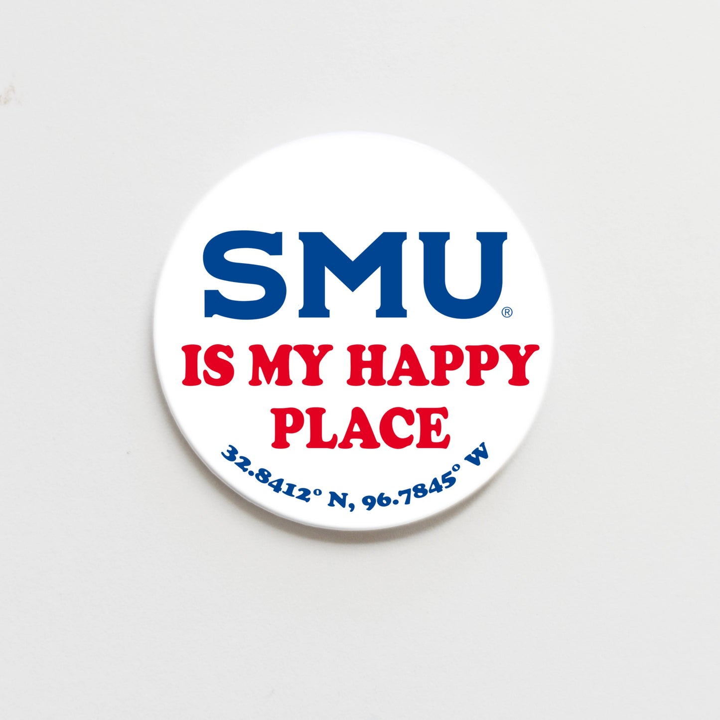 SMU Mustangs Fan Game Day Button