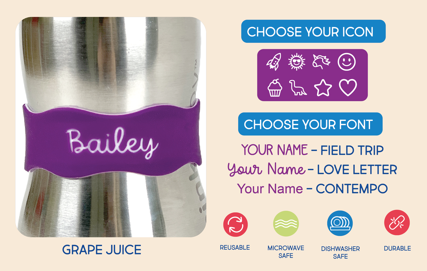 Orbit Labels® 2.0 (Pack of 4 Labels): Field Trip / Star / Flamingo Pink