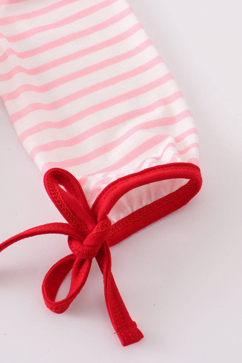 'Pink Candy Cane' Baby Bubble Romper