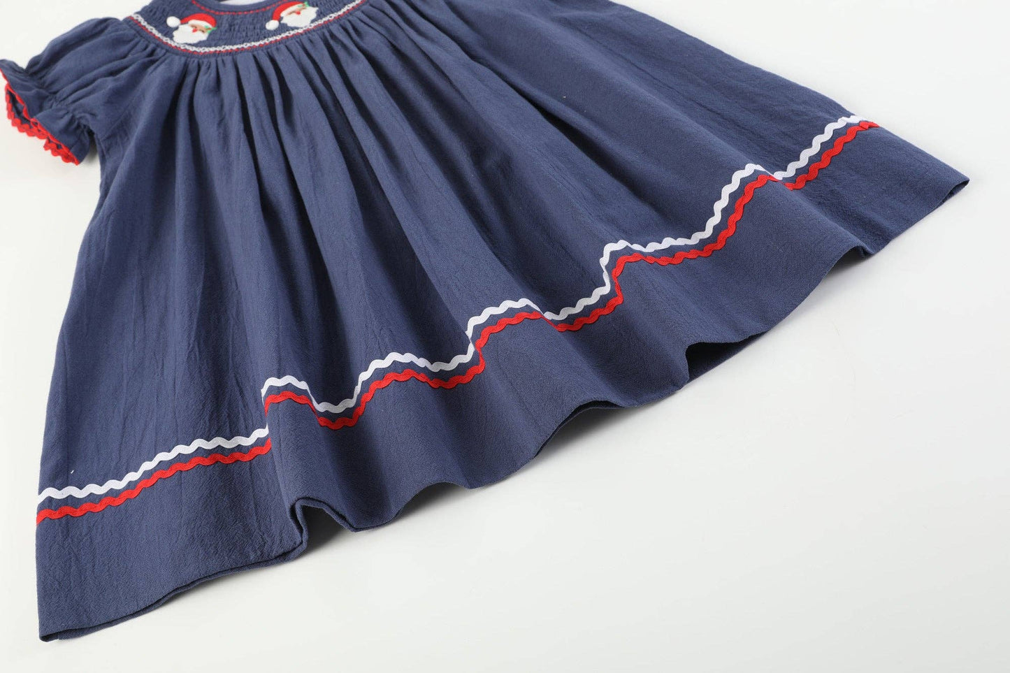 Navy Blue Santa Smocked Outfits