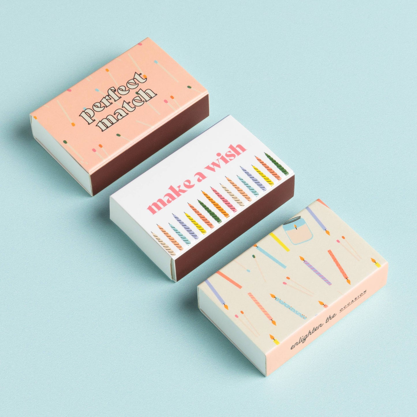 Decorative Matchbox with Colorful Matchsticks: Make A Wish