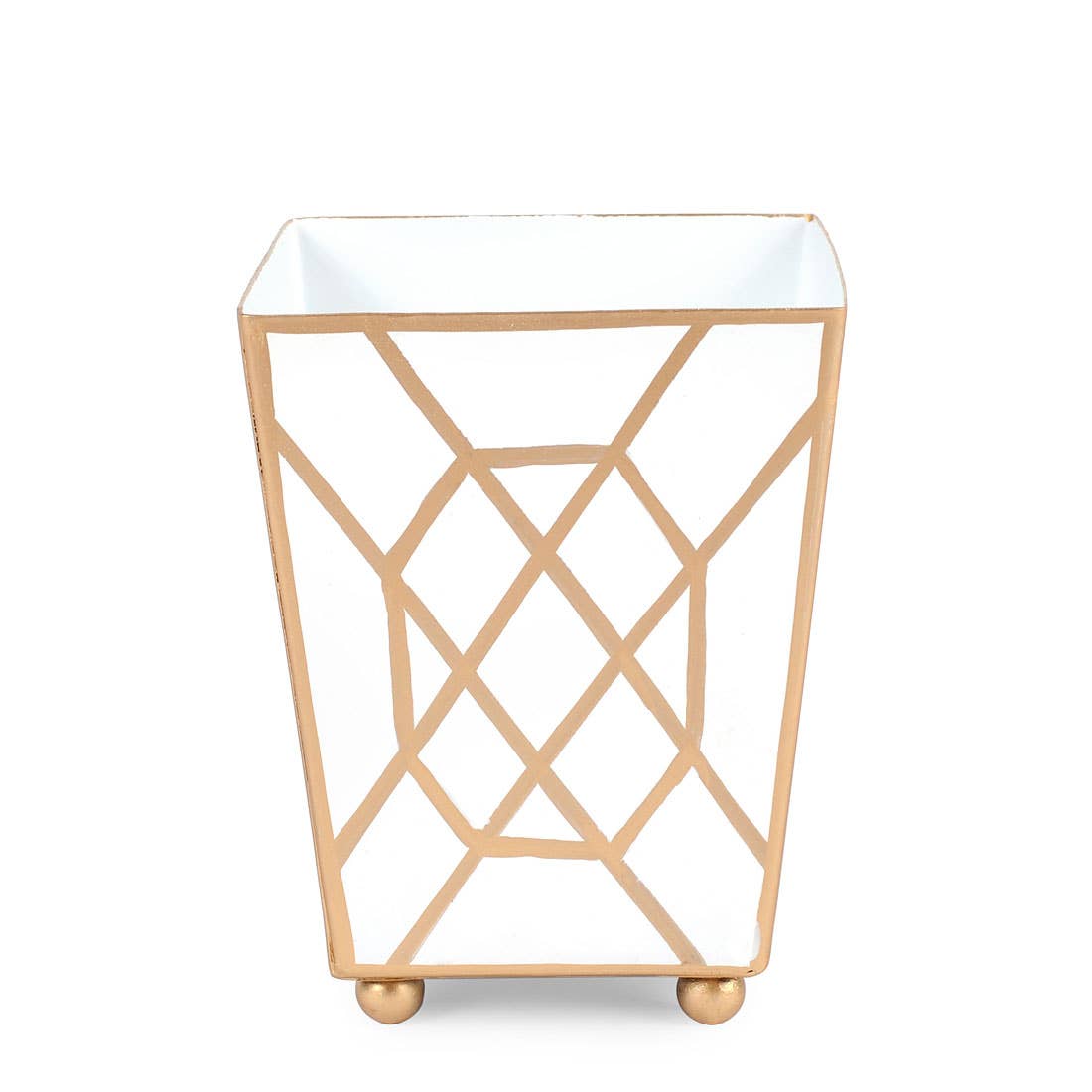 Cache Pot - Fretwork - Two Sizes (4 and 6 inch) - 4 Colors