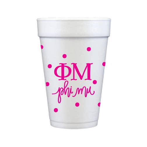 Phi Mu Sorority Styrofoam Cups