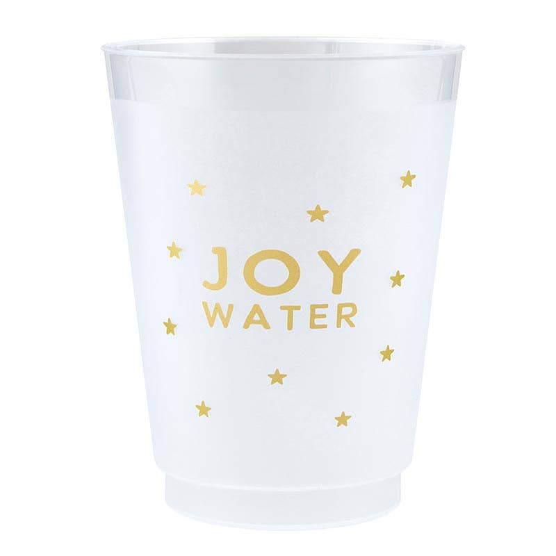 Gold Foil Frost Cup-Joy Water 6pk