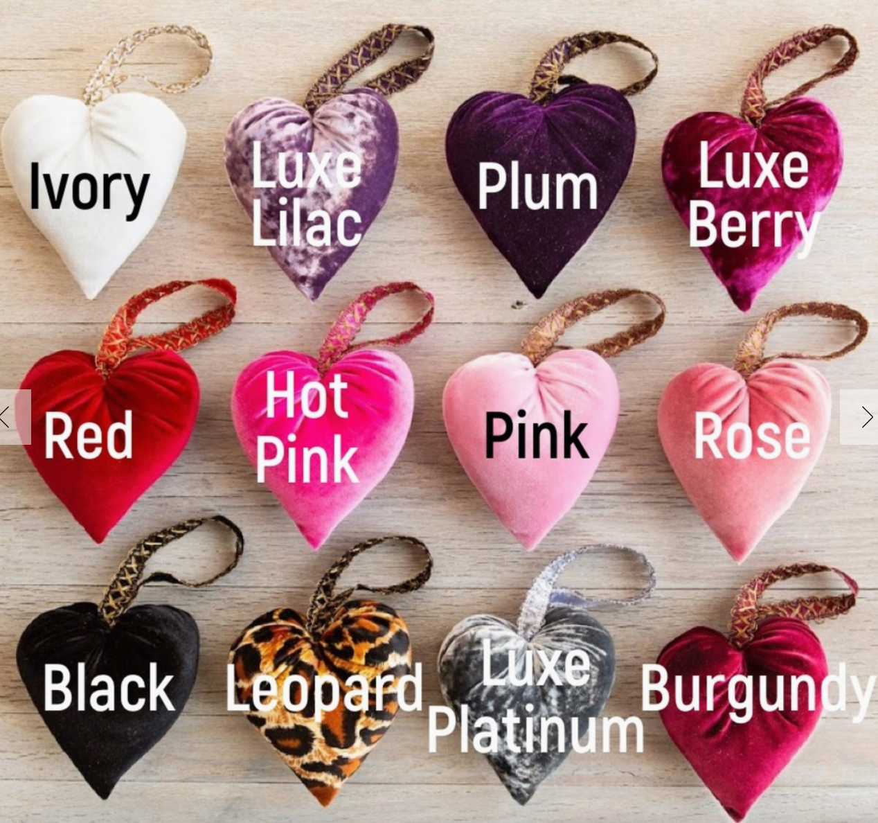 Velvet Hearts - several colors!