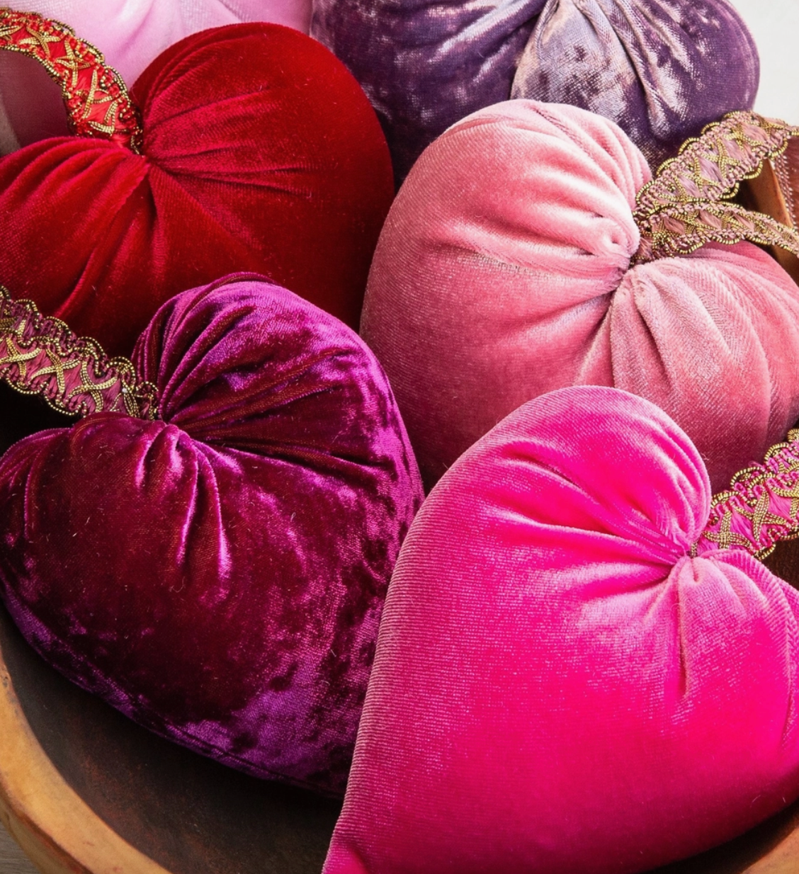 Velvet Hearts - several colors!