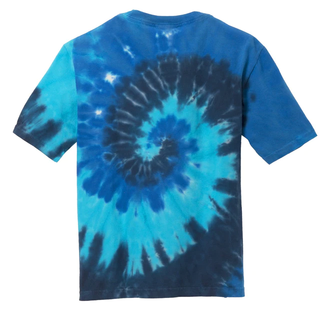 Tie Dye Short Sleeve T-Shirt (Youth) with design - great for camp!