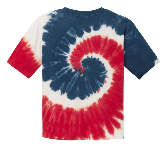 Tie Dye Short Sleeve T-Shirt (Youth) with design - great for camp!