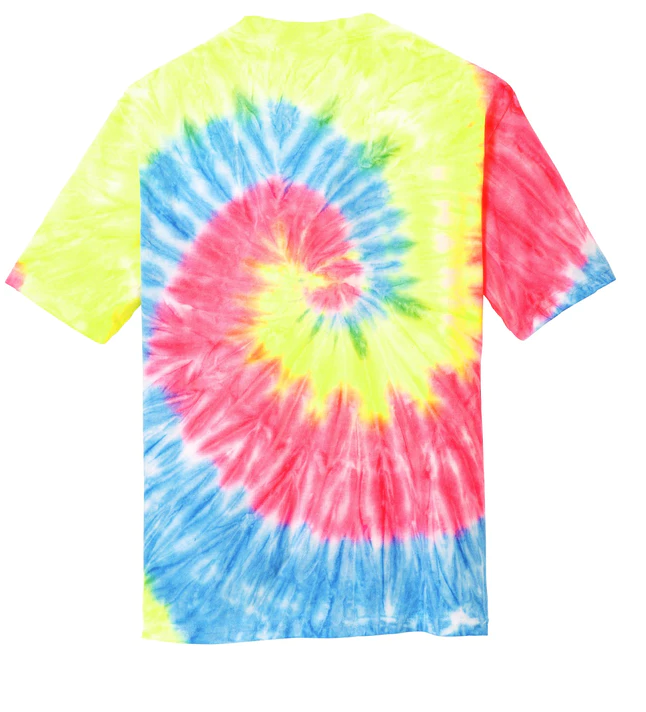Tie Dye Short Sleeve T-Shirt (Youth) with design - great for camp!