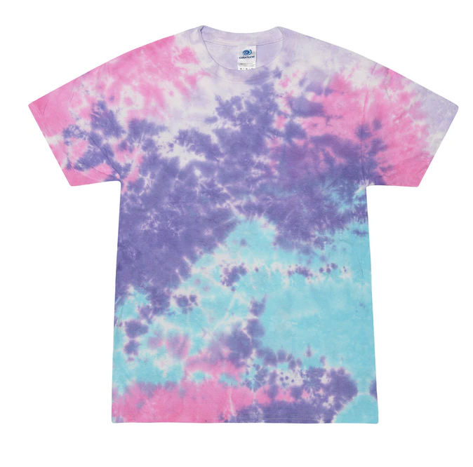 Tie Dye Short Sleeve T-Shirt (Youth) with design - great for camp!