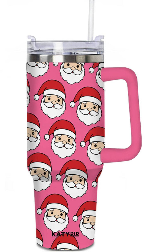 Santa Claus Repeat Tumbler Cup: Pink