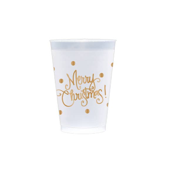 'Merry Christmas' Shatterproof Cups, Set of 10