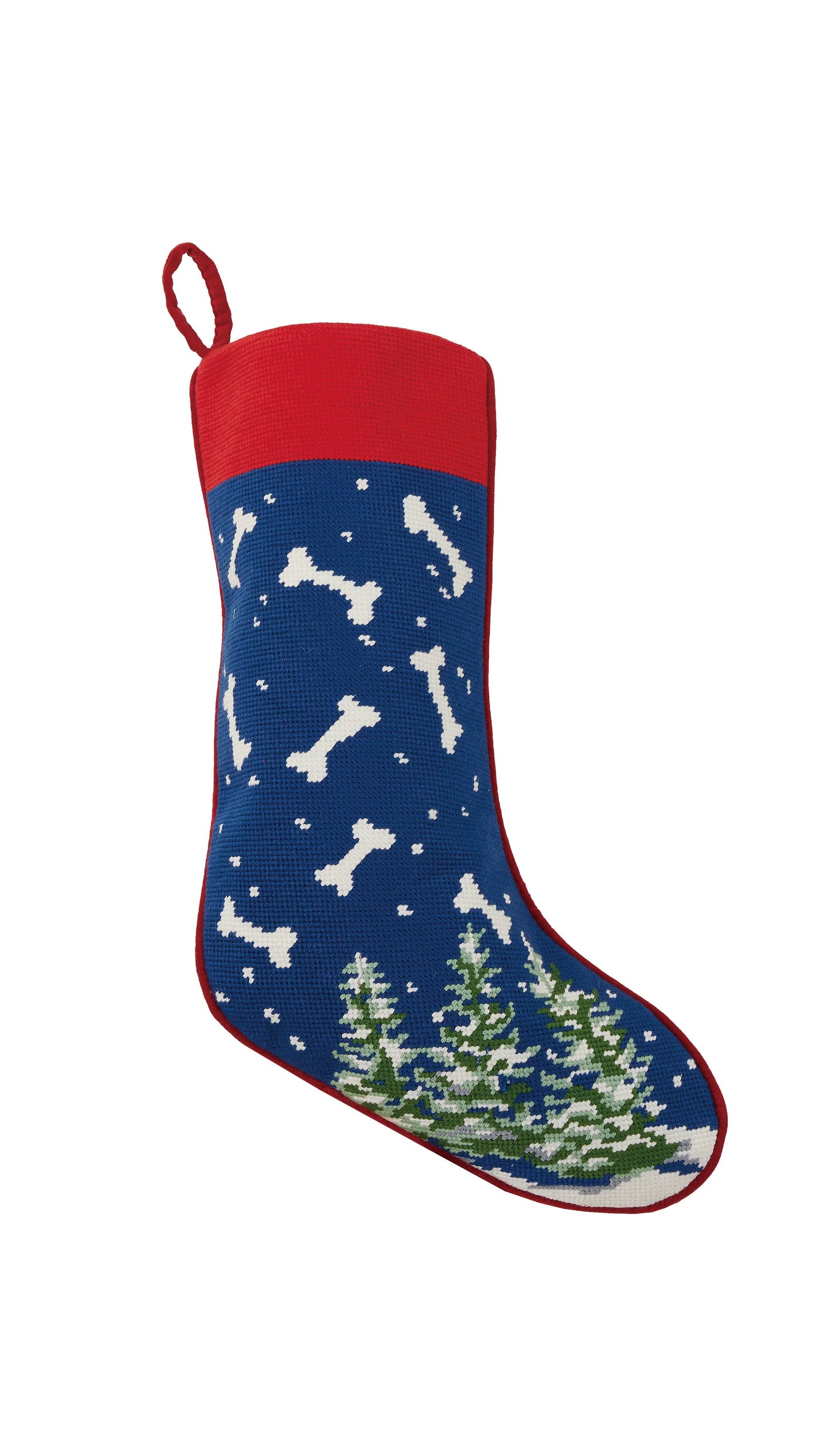 Dog Bones Embroidered Stocking