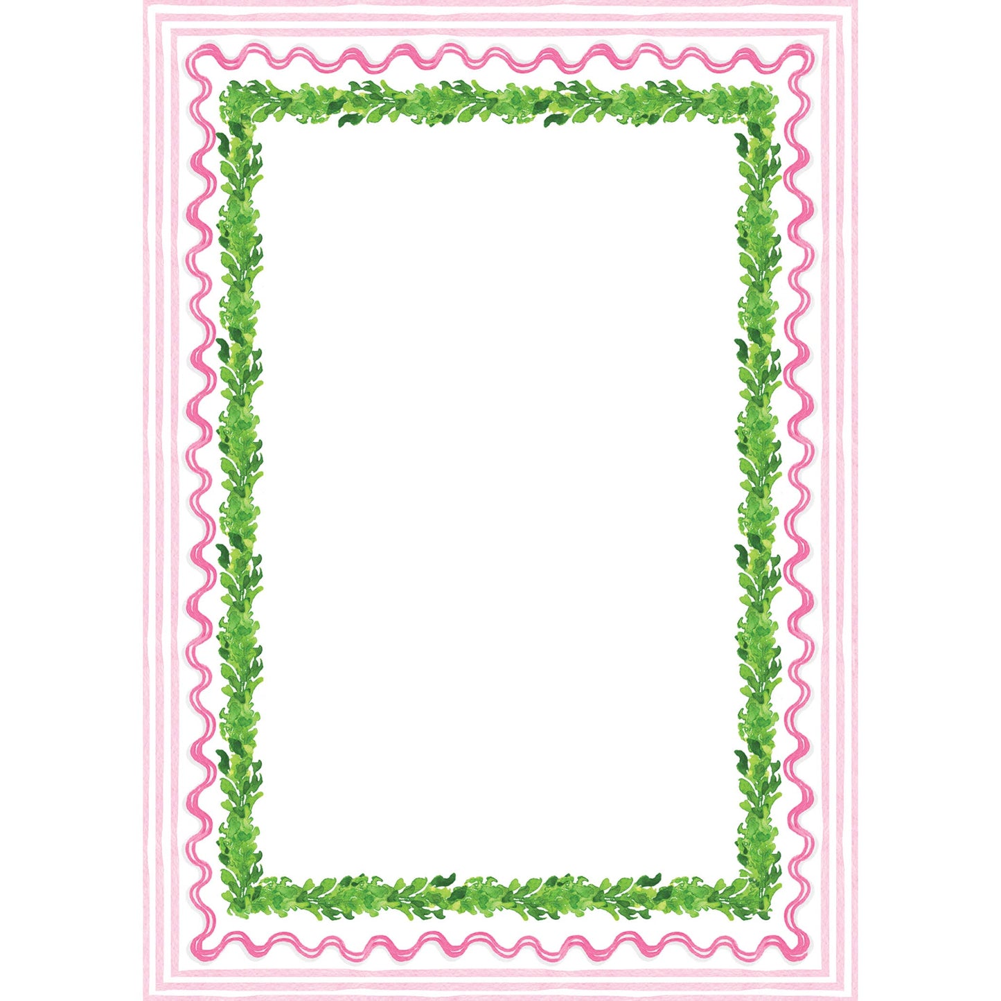 'Boxwood' Scalloped Notepad