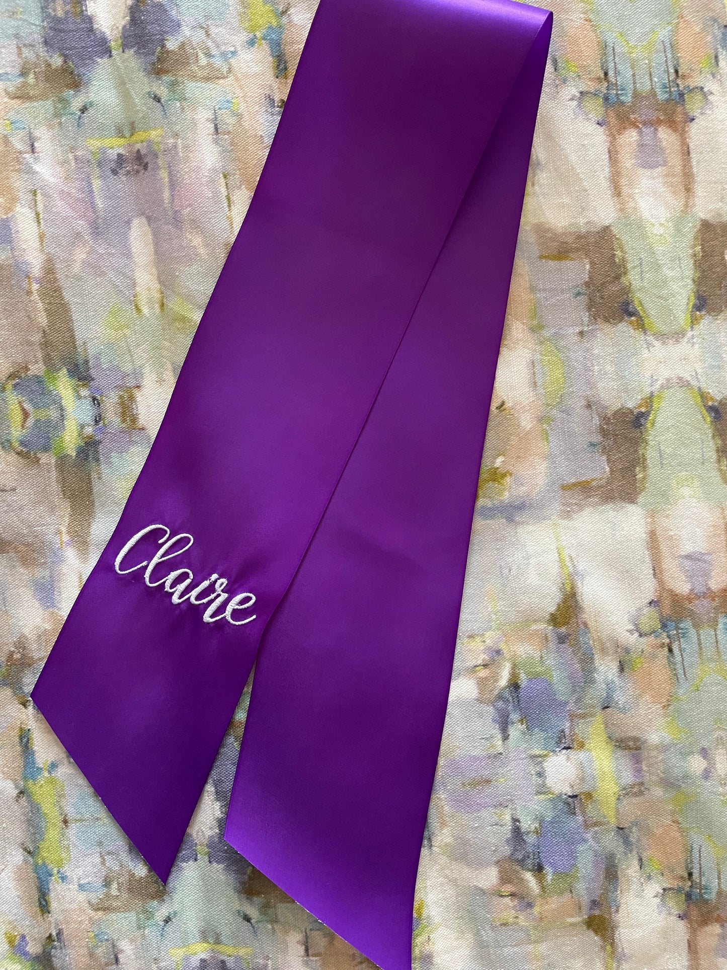 Monogrammed Bouquet Sash