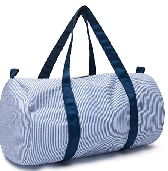 Kids Seersucker Duffle Bag