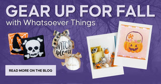 Gear Up for Fall with Whatsoever Things, featuring Halloween pillows, decorative pumpkins, fall home décor, and a pumpkin basket needlepoint canvas | Whatsoever Things | Dallas, TX
