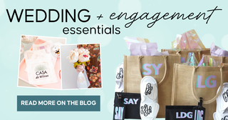 Promotional banner for a Wedding & Engagement Essentials Collection blog by Whatsoever Things | Dallas, TX
