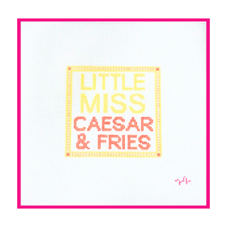 Little Miss Caesar & Fries Needlepoint Canvas