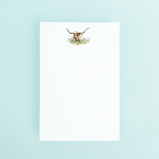 Longhorn in Bluebonnets Notepad