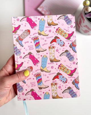 Western Cowgirl Boots Soft Flex Perfect Bound Journal-Notebooks & Notepads-[product_category]-Whatsoever Things