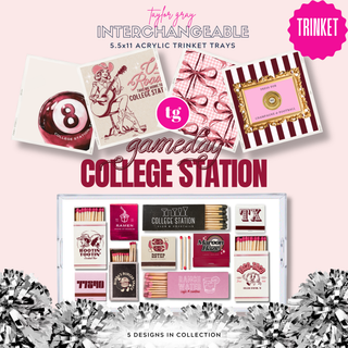 5.5x11 GAMEDAY COLLEGE STATION Trinket Tray Insert Set of 5