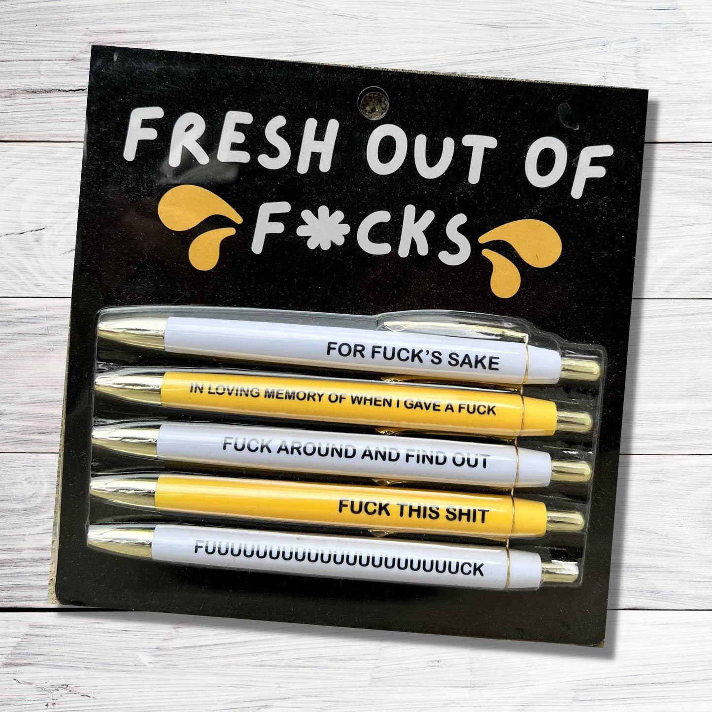 'Fresh out of Fucks' Pen Set