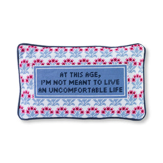 Uncomfortable Needlepoint Pillow-[product_category]-Whatsoever Things