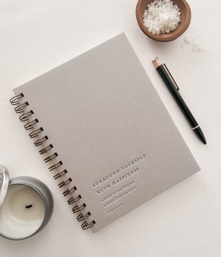 Surround Yourself With Happiness Journal-Notebooks & Notepads-[product_category]-Whatsoever Things