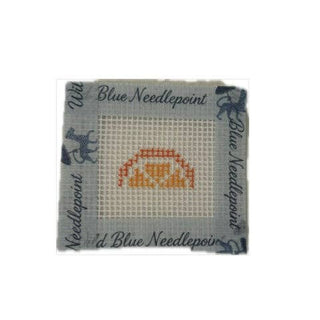 Orange Mini Bag Charm Needlepoint Canvas