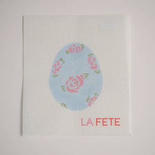 La Fete Needlepoint Easter Egg Hand Painted Needlepoint Canvas