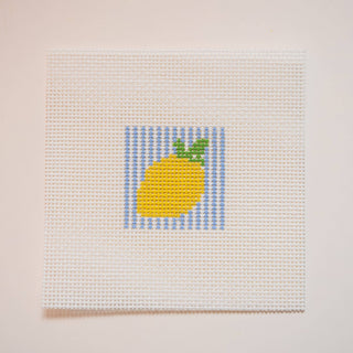 Lemon Charm Hand Painted Needlepoint Canvas