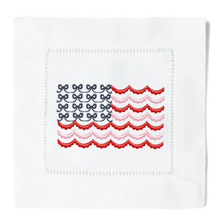 Frilly American Flag Cocktail Napkins