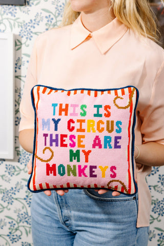 My Circus Needlepoint Pillow-[product_category]-Whatsoever Things