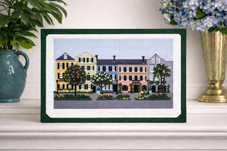 Charleston Rainbow Row Needlepoint Canvas