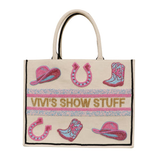 CD 531/3001 - Horse Shoe/Boots/Cowboy Hat - Ivory Canvas/Mul-Bags-[product_category]-Whatsoever Things