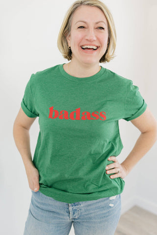 Badass T-Shirt Graphic Tee - Holiday Apparel-Women's Graphic Tees-[product_category]-Whatsoever Things