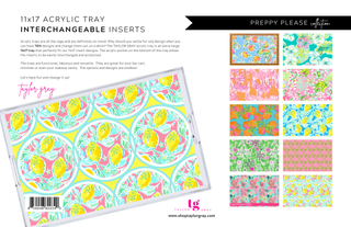 Acrylic Tray PREPPY PLEASE insert set of 10-Trays-[product_category]-Whatsoever Things