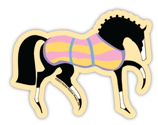 3" Waterproof Stylish Horse in Blanket Sticker-Stickers-[product_category]-Whatsoever Things