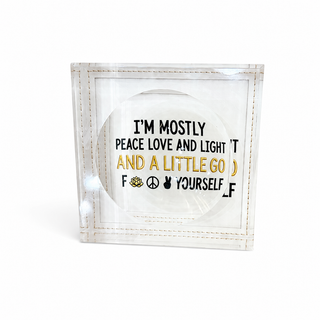 Catchall Lucite Bowl  - Peace Love Light