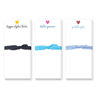 SORORITY GREEK HEART SKINNIE NOTEPAD-Notebooks & Notepads-[product_category]-Whatsoever Things