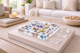 Acrylic Tic-Tac-Toe Game, Butterfly
