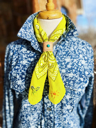 Embroidered Texas Bluebonnet Bandana-Accessories-[product_category]-Whatsoever Things