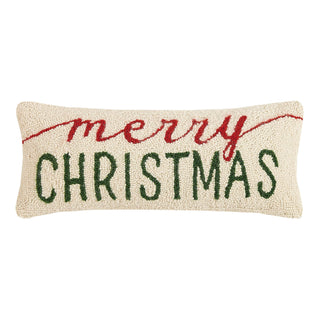 Merry Christmas Hook Pillow - Velvet Backing-[product_category]-Whatsoever Things