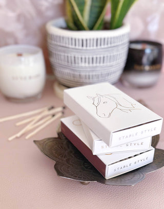 White Oversized Horse Head Matches with Gold Foil-Lighters & Matches-[product_category]-Whatsoever Things