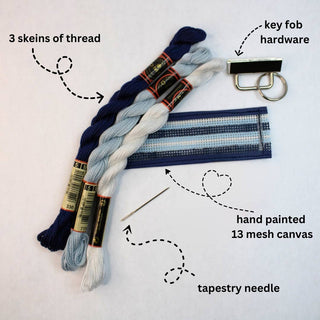 Learn to Needlepoint Kit – Key Fob Edition