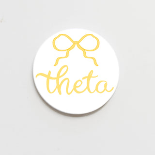Kappa Alpha Theta Greek Bow Button - 2.25 inch-Accessories-[product_category]-Whatsoever Things