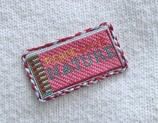 The Peace Love Nature Matchbox Needlepoint Canvas